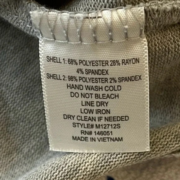 Faith and Joy LA Grey Long Sleeve Collared Vintage Knit Blouse Top size Large - Picture 4 of 4